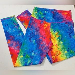 NWOT Flamingo multicolored ankle length legging